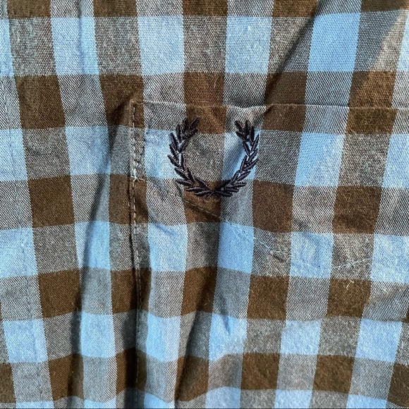 Color Block Gingham Check Shirt - Picture 2 of 4